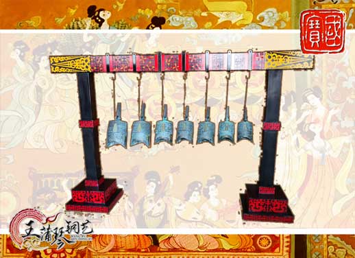 7件編鐘，觀賞裝飾編鐘，可發(fā)音編鐘